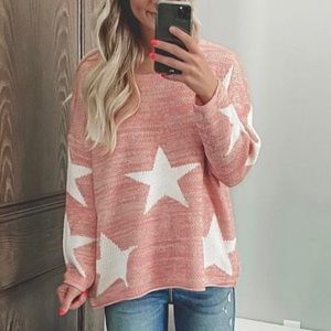 Pink star sweater
